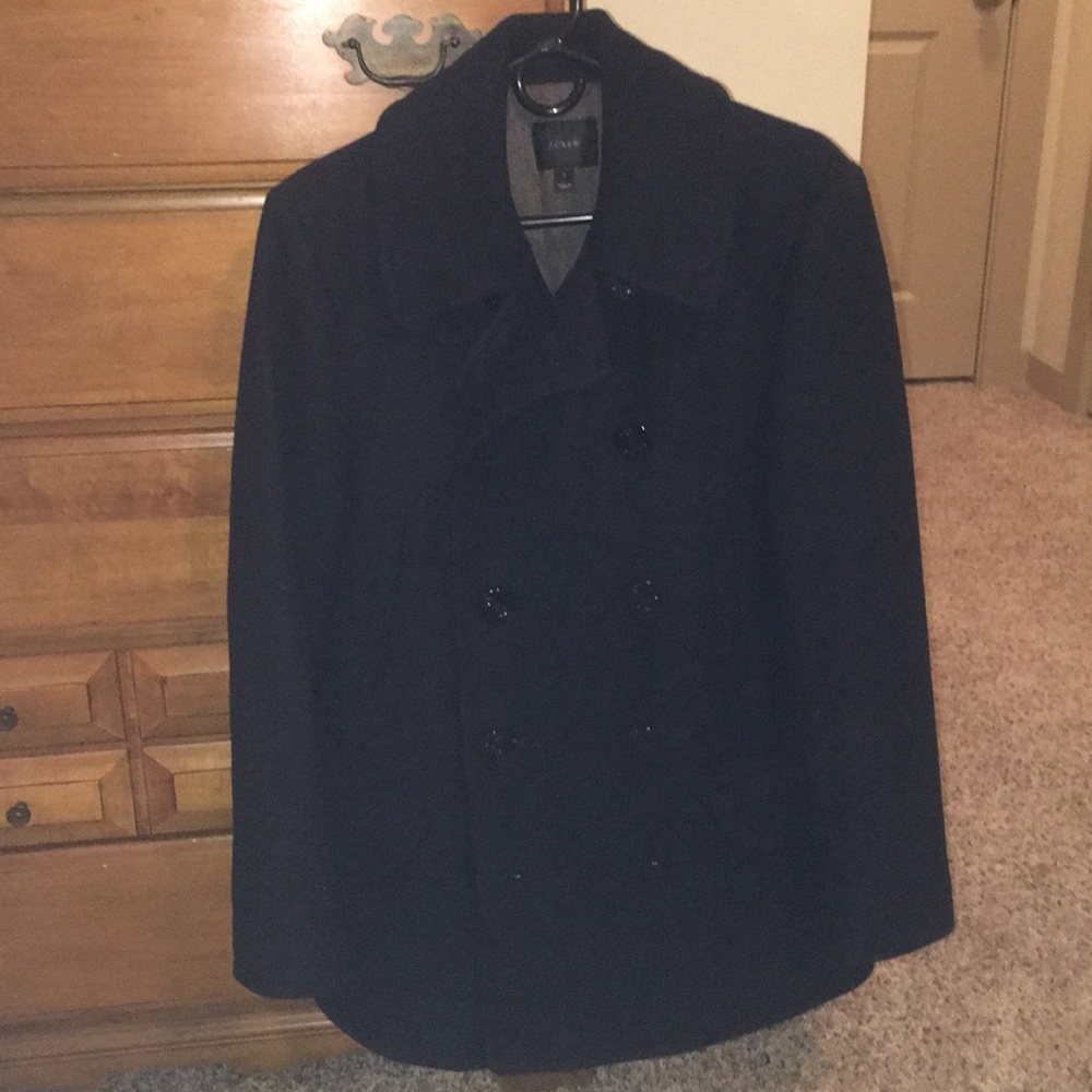 Men’s J Crew Wool PeaCoat Navy - Small